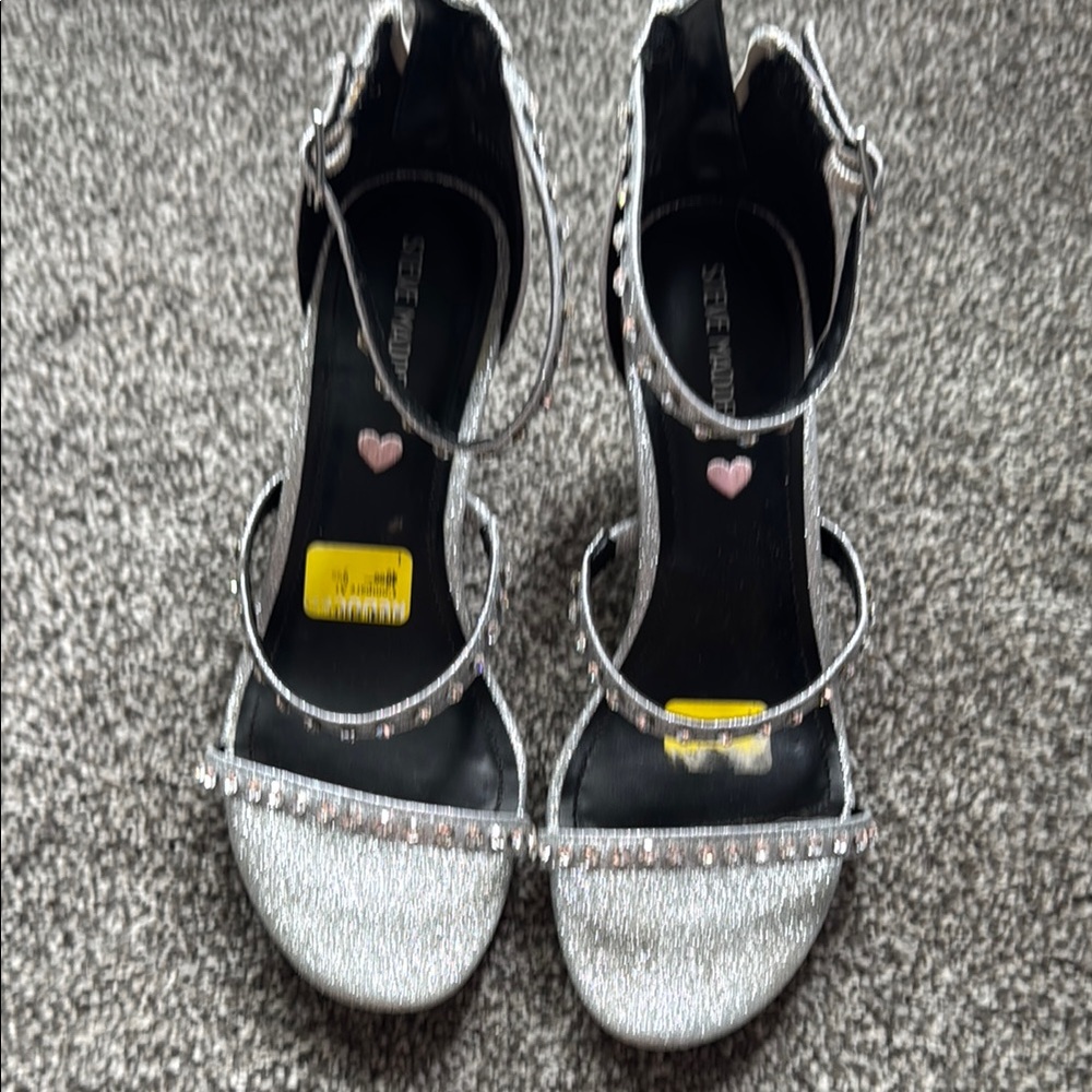 Steve Madden Glittering Silver Heels